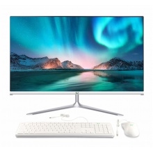 HL一体机台式电脑 AV241W 23.6英寸高清屏家用办公 G4560 8G内存 128固态 白色