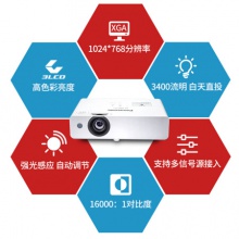 松下（Panasonic）PT-WX3400L 投影仪 投影机办公（标清 3400流明 HDMI）